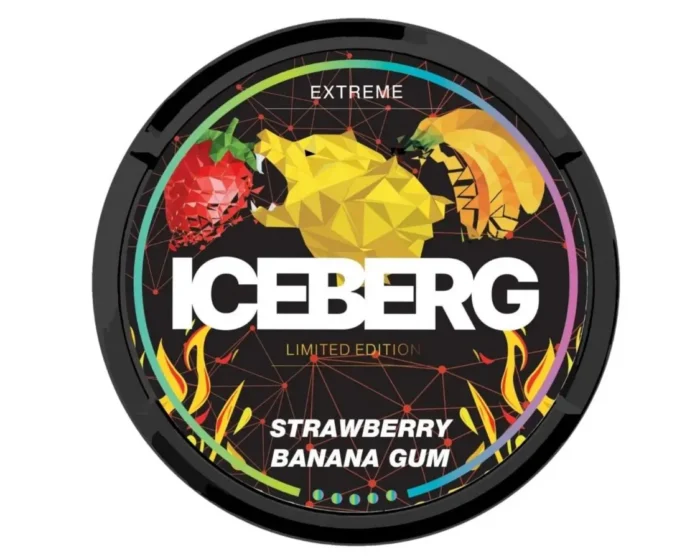 ICEBERG NIC POUCH STRAWBERRY BANANA GUM 20MG - Image 1